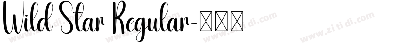 Wild Star Regular字体转换